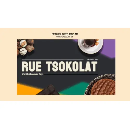 World chocolate day facebook cover template