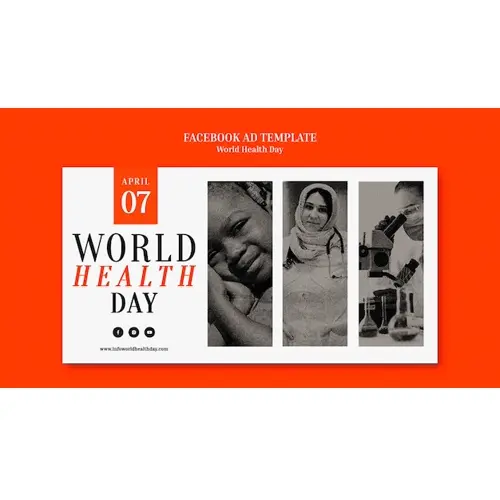 World health day facebook template
