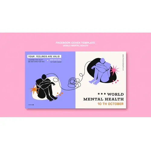 World mental health day facebook cover