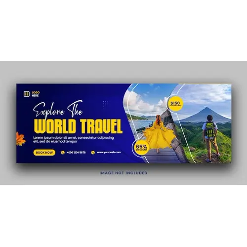 The World Travel Social Media Facebook Cover Banner Template