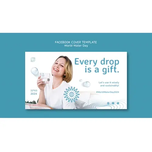 World water day celebration facebook cover