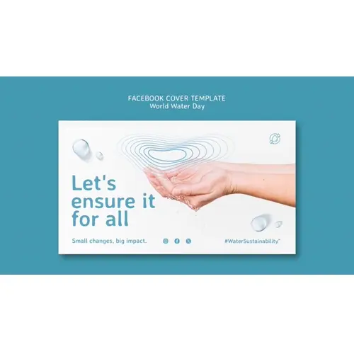 World water day celebration facebook cover