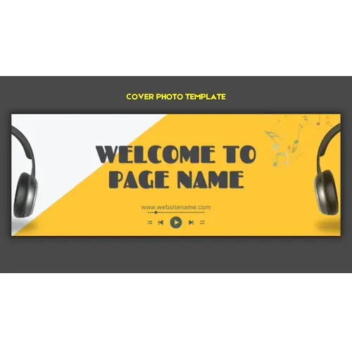 Yellow and white Facebook Page Template